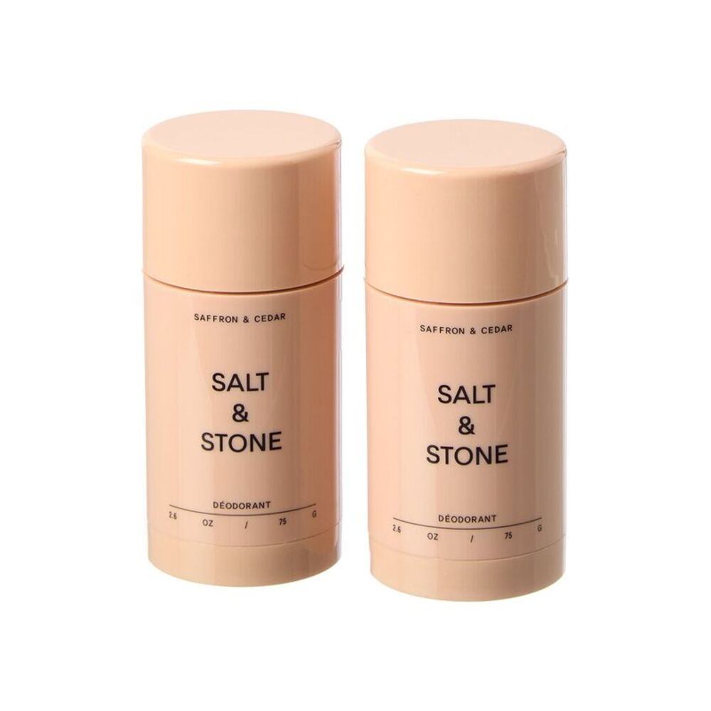 Salt & Stone Unisex 2.6Oz 2Pk Saffron & Cedar Deodorant Duo